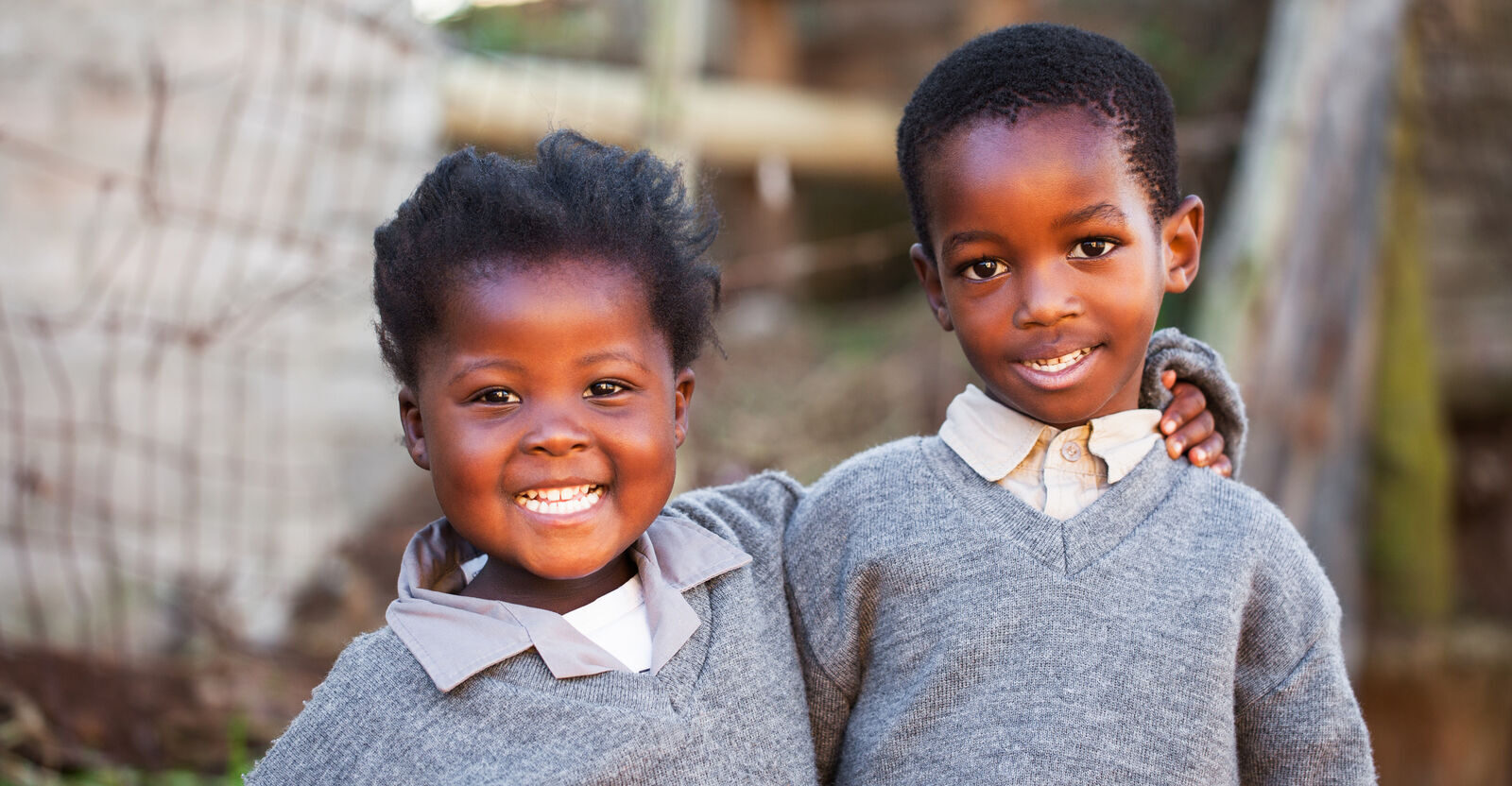 Two African boys smiling