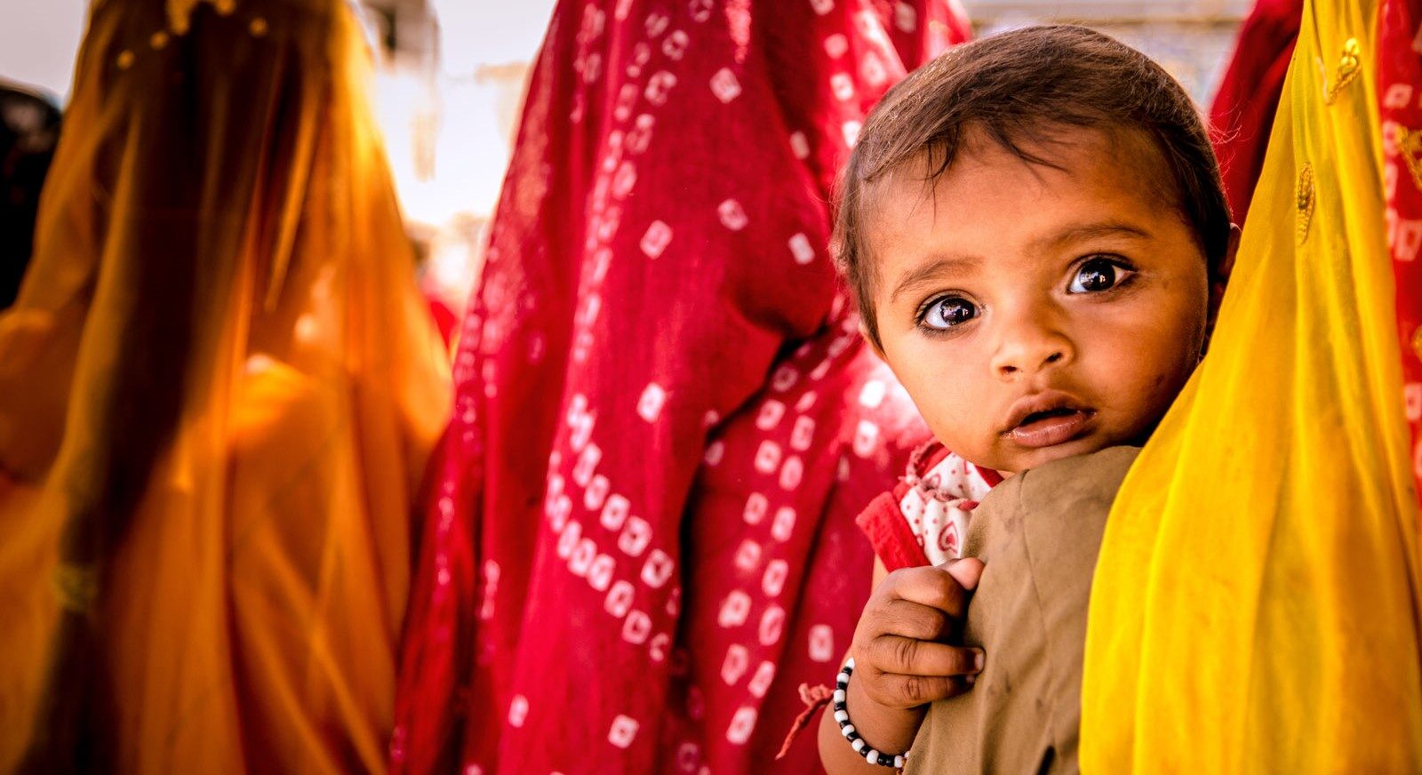 Indian baby with mother