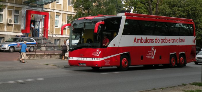 Warsaw Blood Bank bus