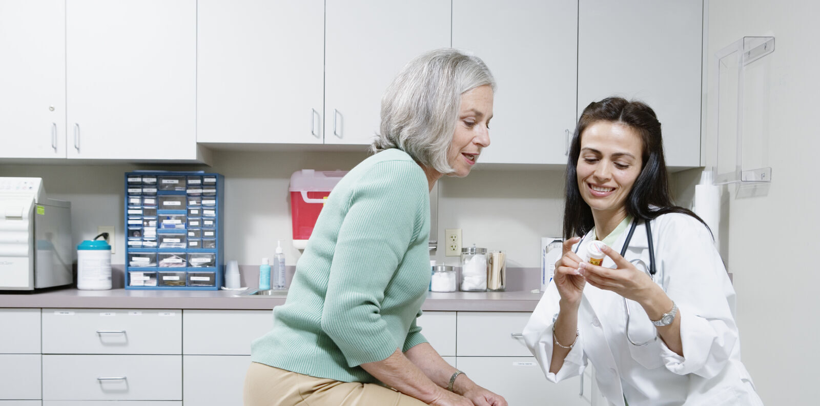 Female Medical Worker Patient Doctors Office